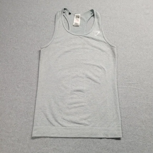 Gymshark Tops Gymshark Womens Small White Logo Tank Top Gray